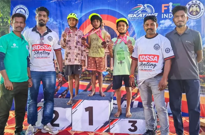 Gangavathi Skaters win 5 bronze medals