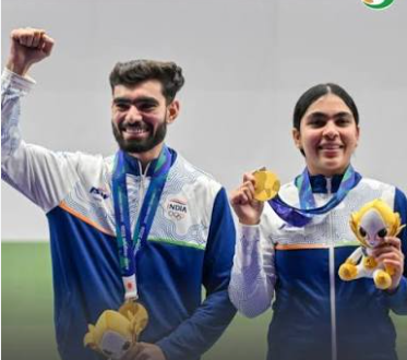 Kamaljeet-Suruchi Pair Wins Gold in 10m Air Pistol