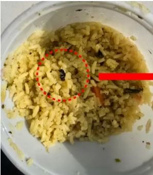 Worm found in snacks served for police on Christmas