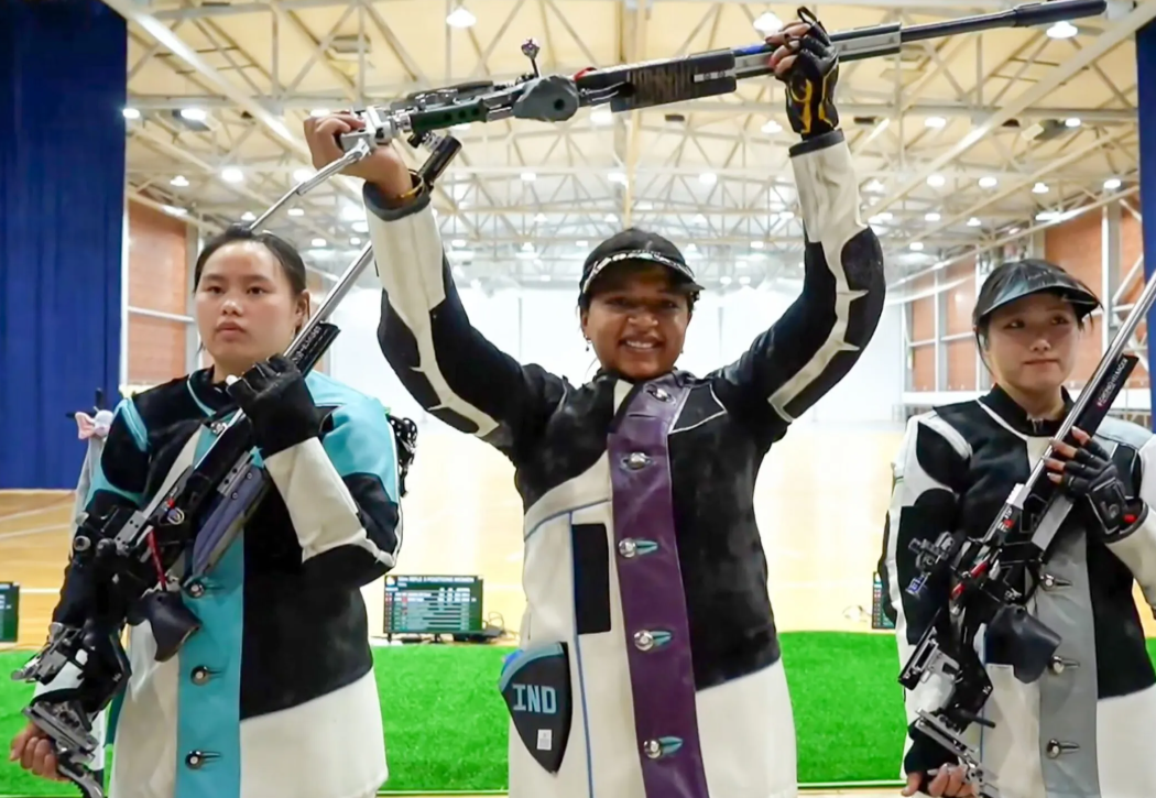 Sift Kaur Samra bags double gold in Shymkent