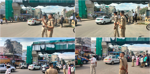 Traffic police review measures at Marathahalli