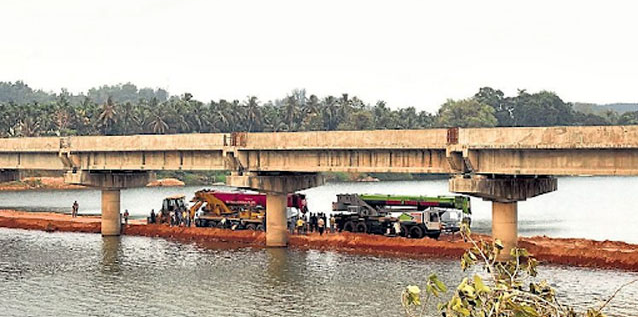 Sauharda Setuve bridge nears completion in Beltangady