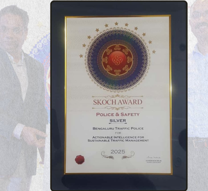 Bengaluru Traffic Police Wins Prestigious SKOCH Award