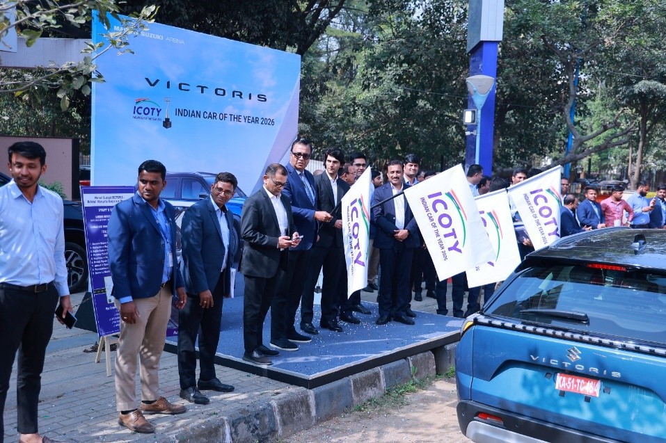 Maruti Suzuki celebrates VICTORIS ICOTY 2026 win with grand cavalcade
