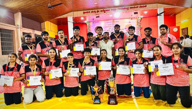 Alva’s Wrestlers Clinch 15th Consecutive Overall Title at Mangaluru University Inter-College Wrestling Meet