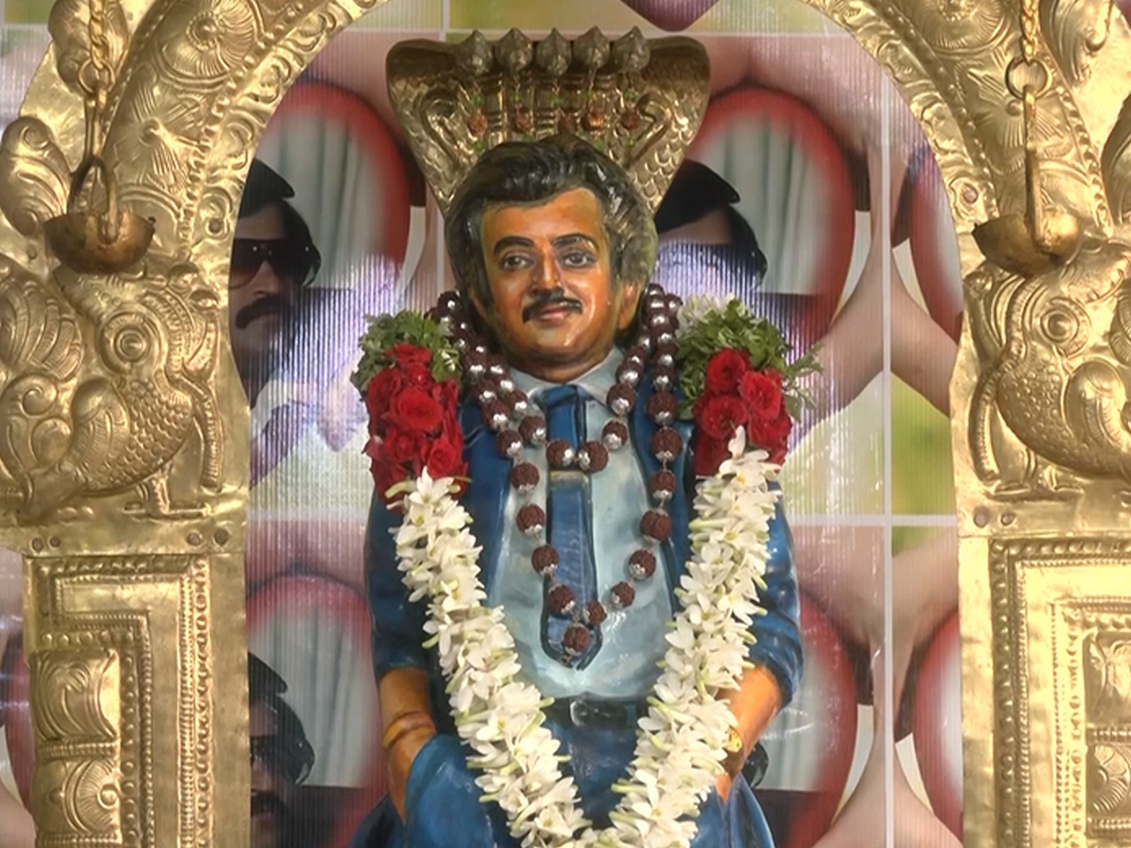 Rajinikanth Temple Celebrates Labour Day With Baashha Theme Tribute