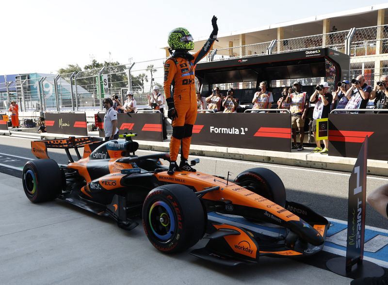 Norris grabs sprint pole in Miami thriller