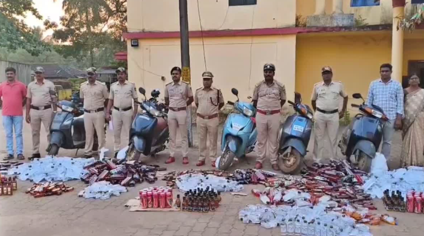 Goa liquor smuggling busted in Karwar forest area