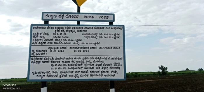 Kudiganur road work remains incomplete months after deadline