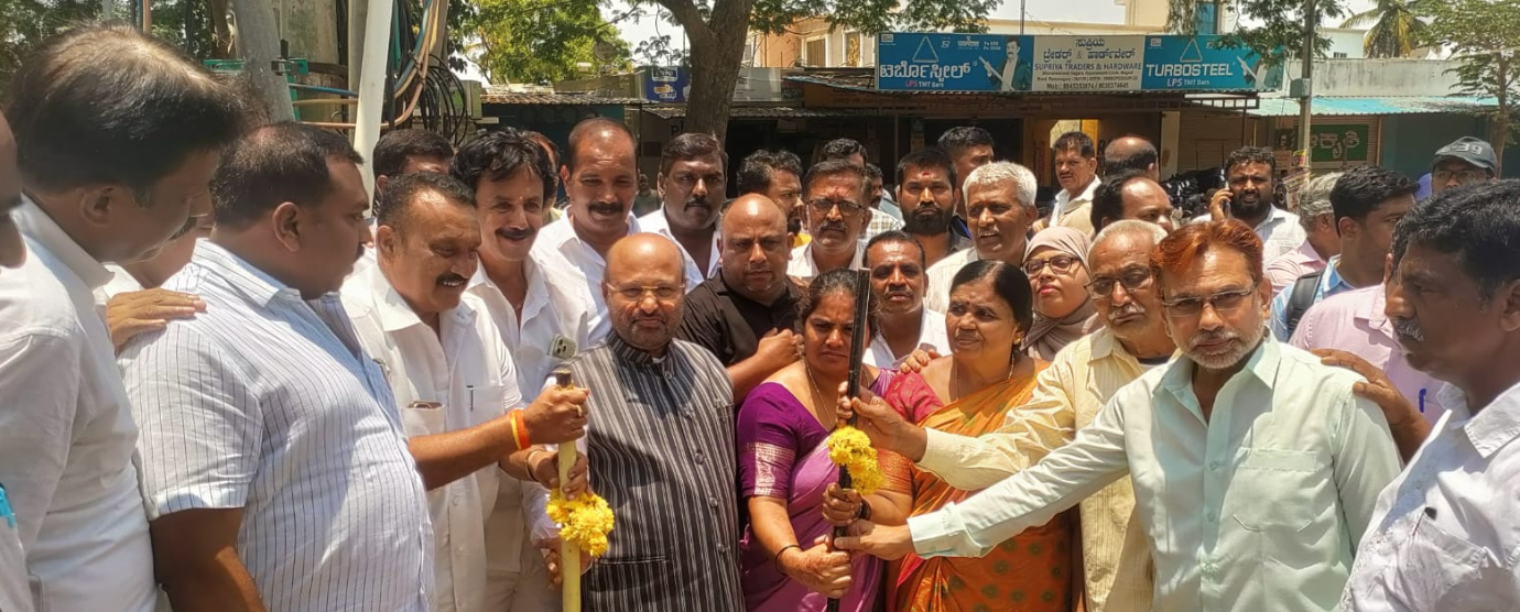 Ramanagara MLA launches road drainage works project