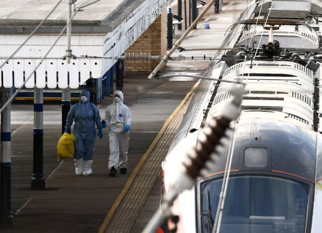 UK train knife attack not terror-linked, say police; two arrested