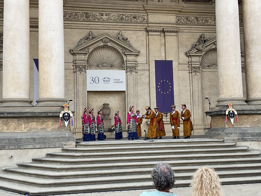 Artistes use traditional dance to protest China