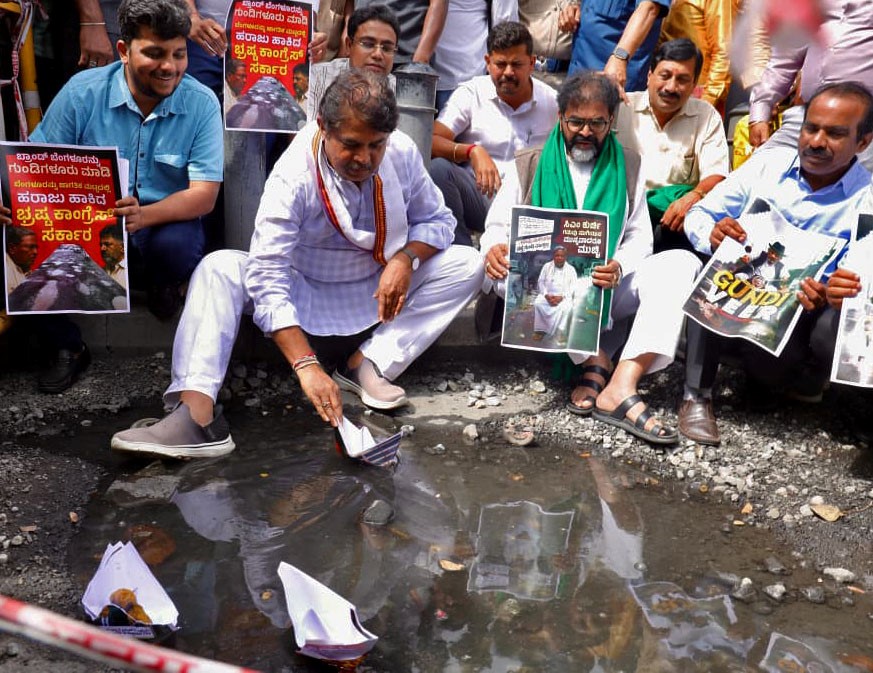 Road condition protest