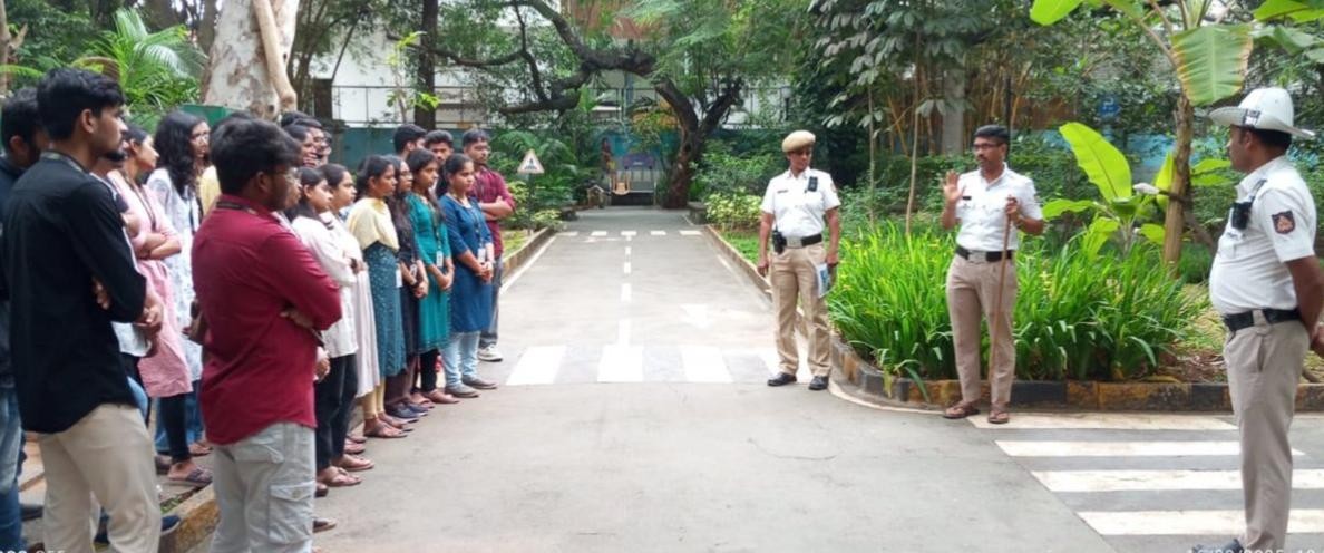 Adugodi police educate students on road safety