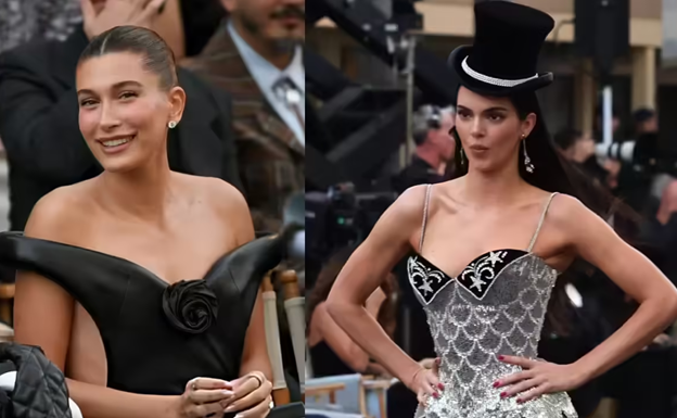 Hailey Bieber cheers Kendall Jenner at Vogue World