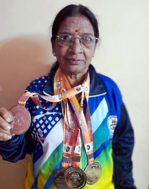Seventy four year old wins state medals