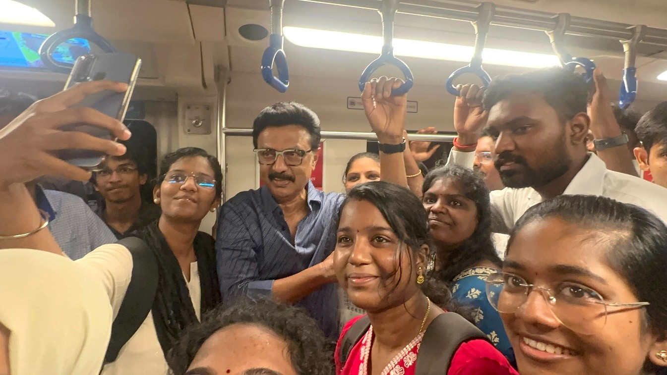 Stalin Surprises Chennai Metro Commuters with Ride