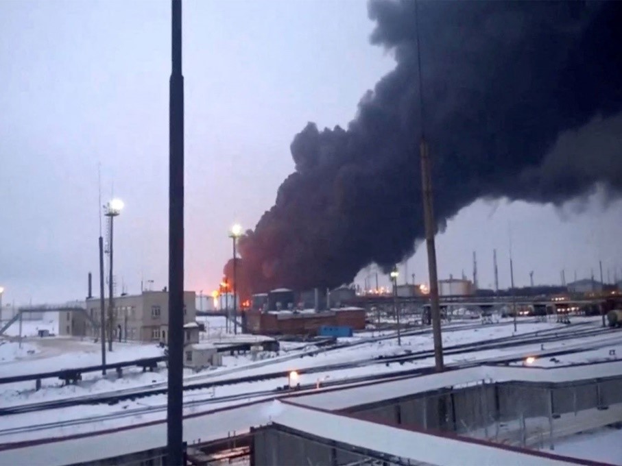 Ukrainian drones strike Russia’s Kirishi Oil refinery