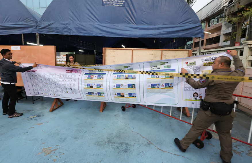 Thailand votes in 3-way race under military scrutiny