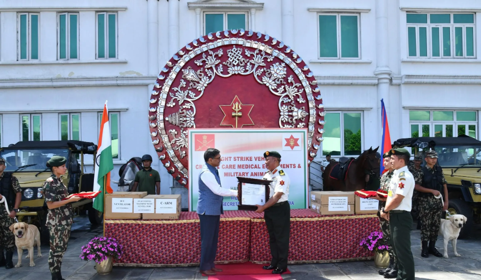 India gifts military vehicles and equipment to Nepal