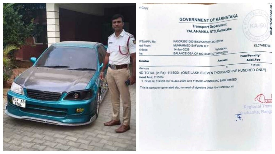 Student Fined Rs 1.11 Lakh for Modified Car Silencer
